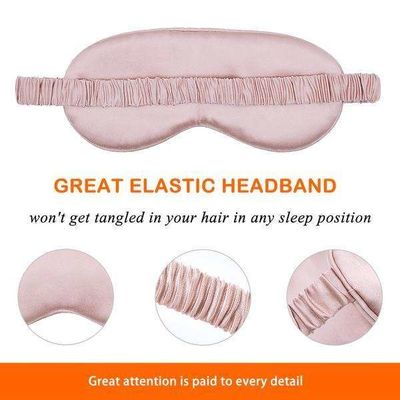 Adjustable Sleep Eye Mask Custom Logo Satin Silk Eye Shade for Normal Skin Type Travel