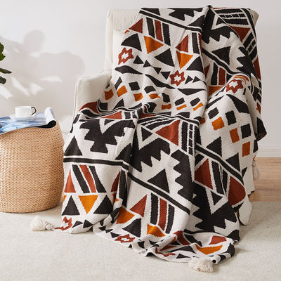 Summer Boho Throw Blanket Set Free Sample for Soft and Large Knitting Travel