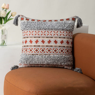 Bohemian Pattern Tassel Cushion Cover for Decorative Pillowcase