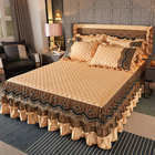 Bedding Set Skirt Duvet Pillowcase with Embroidery Lace Eco-friendly and Soft Fabric