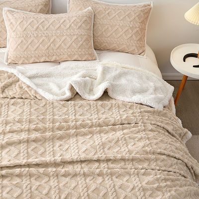 Entry Lux Stripe Solid Colour Blanket for Home Appliance and Office Nap in Material