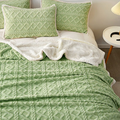 Entry Lux Stripe Solid Colour Blanket for Home Appliance and Office Nap in Material