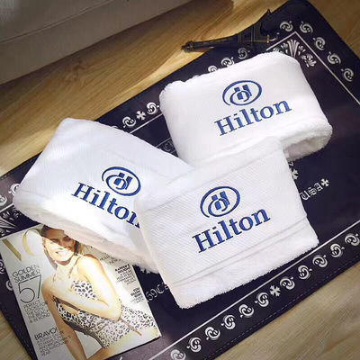 100% Cotton Fabric Solid Color Custom Logo Bath Towel Set for Luxury Hotel Bathroom