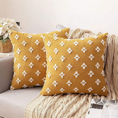 Square Bedroom Cushion Pillowcase with Embroidery Cut Flower Design from Manufacturers