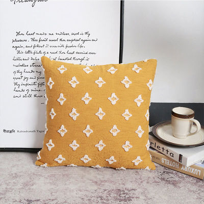 Square Bedroom Cushion Pillowcase with Embroidery Cut Flower Design from Manufacturers