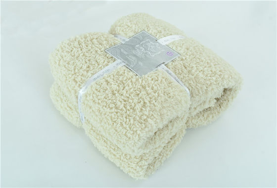 QUICK-DRY Custom Sherpa Fleece Blanket Knitted Polyester Sofa Throw Blanket Woolen Blankets for Home Appliance