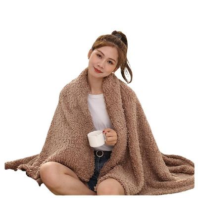 QUICK-DRY Custom Sherpa Fleece Blanket Knitted Polyester Sofa Throw Blanket Woolen Blankets for Home Appliance