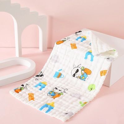 Soft and Gentle Woven Cotton Baby Towel High Density 6 Layers Non-Fluorescent 25*50cm