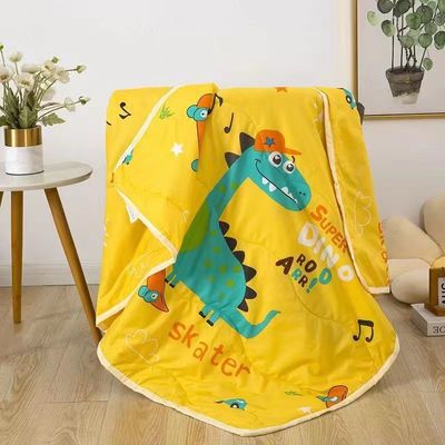Custom Logo Summer Quilts for Children Cartoon Prints Cotton Material Air Conditioner