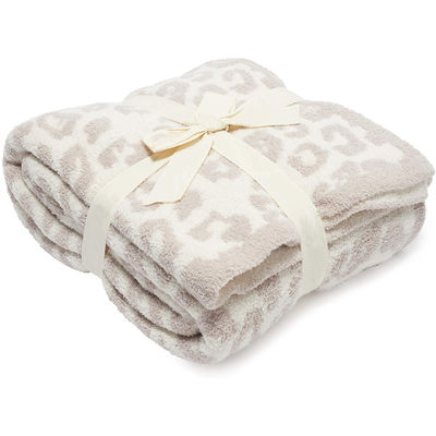 Cotton Custom Blanket Pattern Printing Leopard Print Cozy Hand Feel Soft Throw Blanket