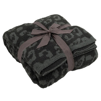Cotton Custom Blanket Pattern Printing Leopard Print Cozy Hand Feel Soft Throw Blanket