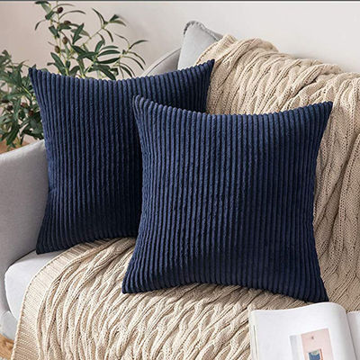 Car Solid Pattern Corduroy Decorative Square Throw Pillow Cover Cushion Pillowcase