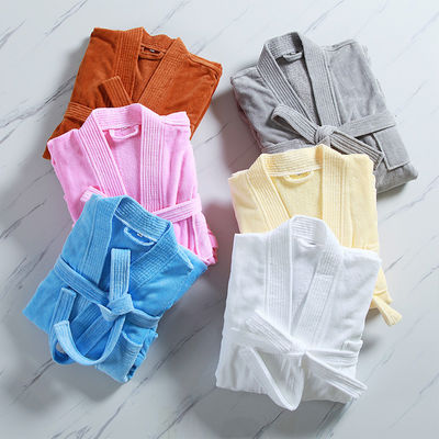 300-400g Unisex Cotton Bathrobe Towel Pajamas Spa Bathrobe Bath Robe Professional