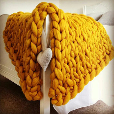 Sustainable Flannel Knitted Blanket in 22 Colors Customizable Handmade Throw Blanket