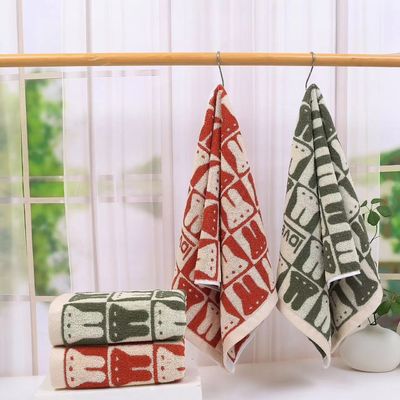 Home 120g Colorful Stripes Cartoon Towel with Sailor Spinning and Soft Rabbit Design