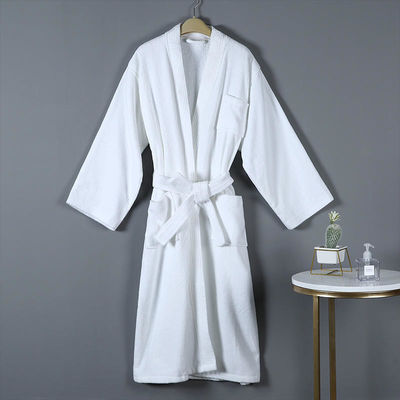 Hotel Cotton Bathrobe Hypoallergenic and Soft Medium Length Nightgown for Adults
