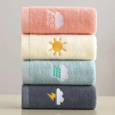Rectangle Cotton Towel Colorful Little Panda Double-Sided Strand Children's Thick Hand Towel