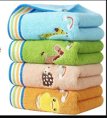 Rectangle Cotton Towel Colorful Little Panda Double-Sided Strand Children's Thick Hand Towel
