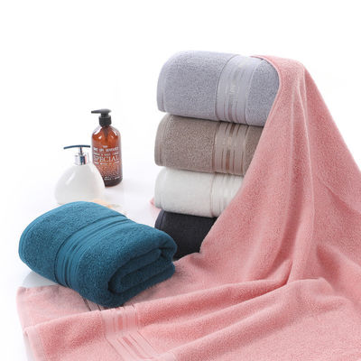 Solid Pure Cotton Beach Bath Towel Thickened Household Large Towel for Convenience