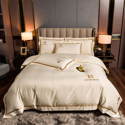 Home Hotel Wedding Luxury Solid Color Duvet Cover Sheet Pillowcase Bedding Set