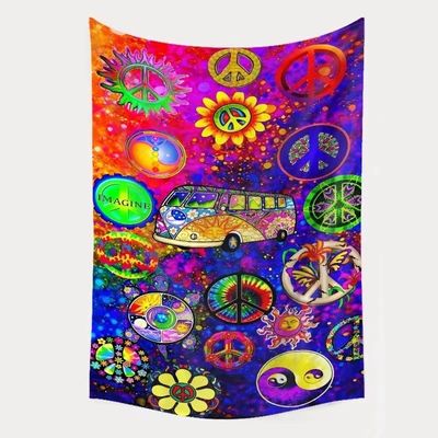 3D Print Trippy Mushroom Tapestry Hippie Psychedelic Abstract Art Tapiz for Wall Hanging