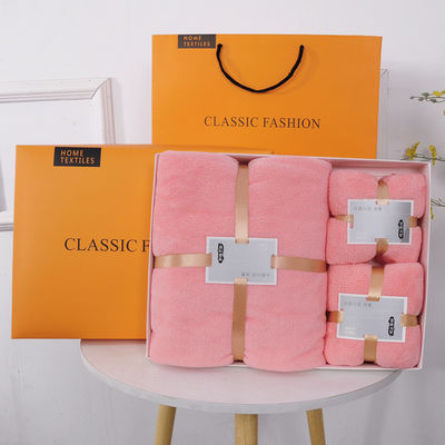 Customized Color Microfiber Bath Towel Set for Adults in Luxury Hotel Presentation