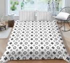 Luxury Fashion Design Nondisposable Microfiber Quilt Cover Set with Pillowcases