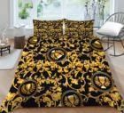 Luxury Fashion Design Nondisposable Microfiber Quilt Cover Set with Pillowcases