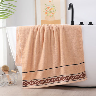 A Solid Color Rectangle Bath Towel for Adult Bathing a Replacement Advertising Towel