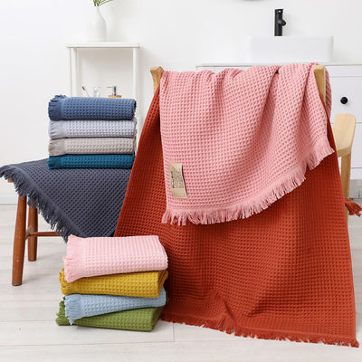 Hotel Soft Multi-Colored Tassel Bath Towel Shawl 90*180 with Antimicrobial and Cotton