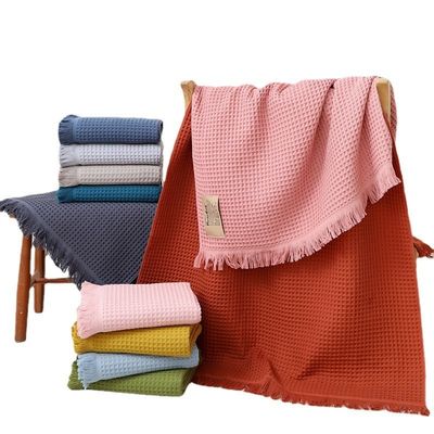 Hotel Soft Multi-Colored Tassel Bath Towel Shawl 90*180 with Antimicrobial and Cotton