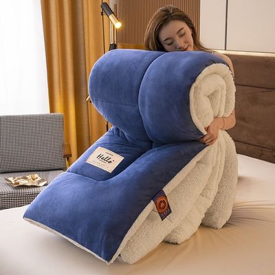 Healthy Sleep Support Quilt Elegant Comfort Softest Coziest Heavy Weight Sherpa-Backing