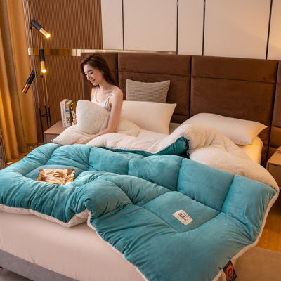 Healthy Sleep Support Quilt Elegant Comfort Softest Coziest Heavy Weight Sherpa-Backing