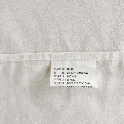 Grade A 100% Cotton White King Size Bedding Set Plaid Flat Sheet For Bed Bed Sheet Set