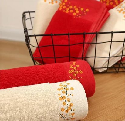100% Pure Cotton Direct Embroidered Soft Absorbent Home Towels Ideal for All Age Group