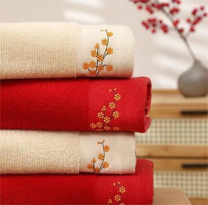 100% Pure Cotton Direct Embroidered Soft Absorbent Home Towels Ideal for All Age Group