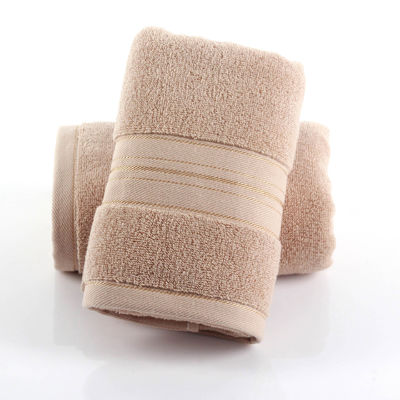 Striped Pattern 100% Cotton Thickened Absorbent Towels Soft Skin Friendly Quick Drying