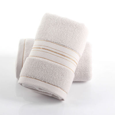 Striped Pattern 100% Cotton Thickened Absorbent Towels Soft Skin Friendly Quick Drying