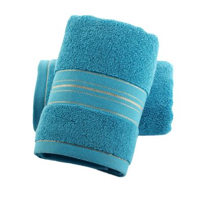 Striped Pattern 100% Cotton Thickened Absorbent Towels Soft Skin Friendly Quick Drying