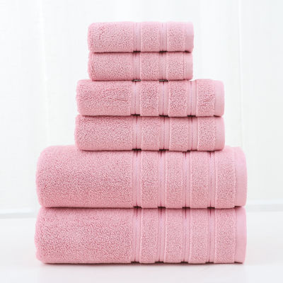 Upgrade Your Bathroom with this Thickened and Combed Cotton 6-Piece Towel Set in White