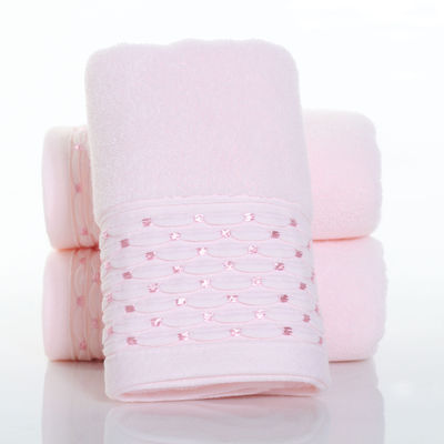 Striped Pattern 100% Cotton Thickened Absorbent Towels Soft Skin Friendly Quick Drying