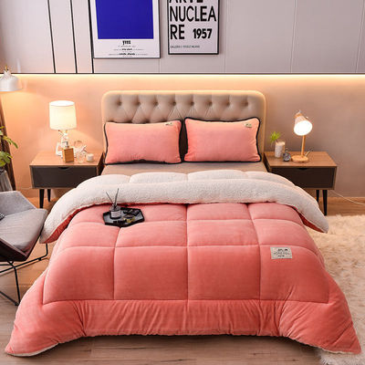 Light Pink Solid Oeko-Tex Comforter Edredon Twin Bedding Set Suitable for All Seasons