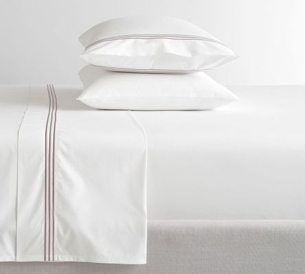 HotelHome 100% Cotton Embroidered Duvet Cover Bedding Set 4 Piece Single Double Queen King
