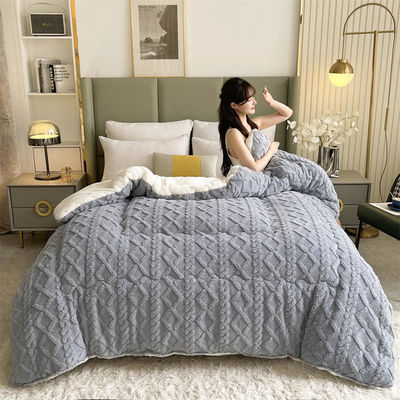 Warm Chunky Thickened Winter Velvet Sherpa Quilt Weight Blanket