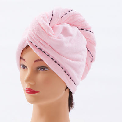 Home Custom Logo Hair Towel Microfiber Quick Dry Hair Drying Towel Wrap Turban