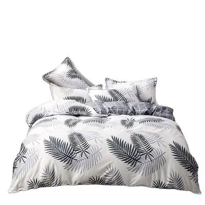 Polyester Fabric 4 Piece Bedding Set for 1.2m Bed White Five Star Hotel Bed Linen