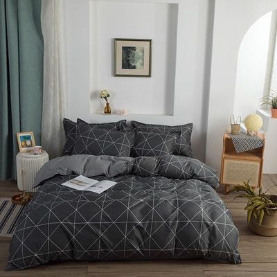Polyester Fabric 4 Piece Bedding Set for 1.2m Bed White Five Star Hotel Bed Linen