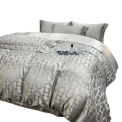 40 Fabric Count Light Luxury Satin Jacquard Four Piece Bedding Set for Country Markets