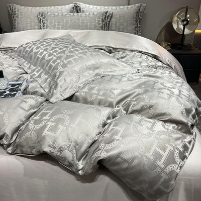 40 Fabric Count Light Luxury Satin Jacquard Four Piece Bedding Set for Country Markets