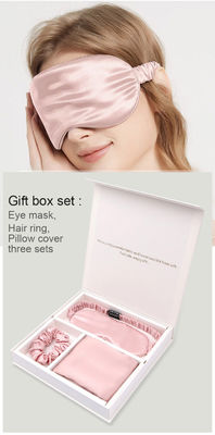 Silk Charmeuse Box Pillow Case and Satin Eyemask Set for All-Season Sleeping One Size